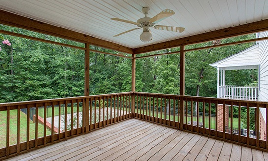 Patio screens surrounding outdoor space